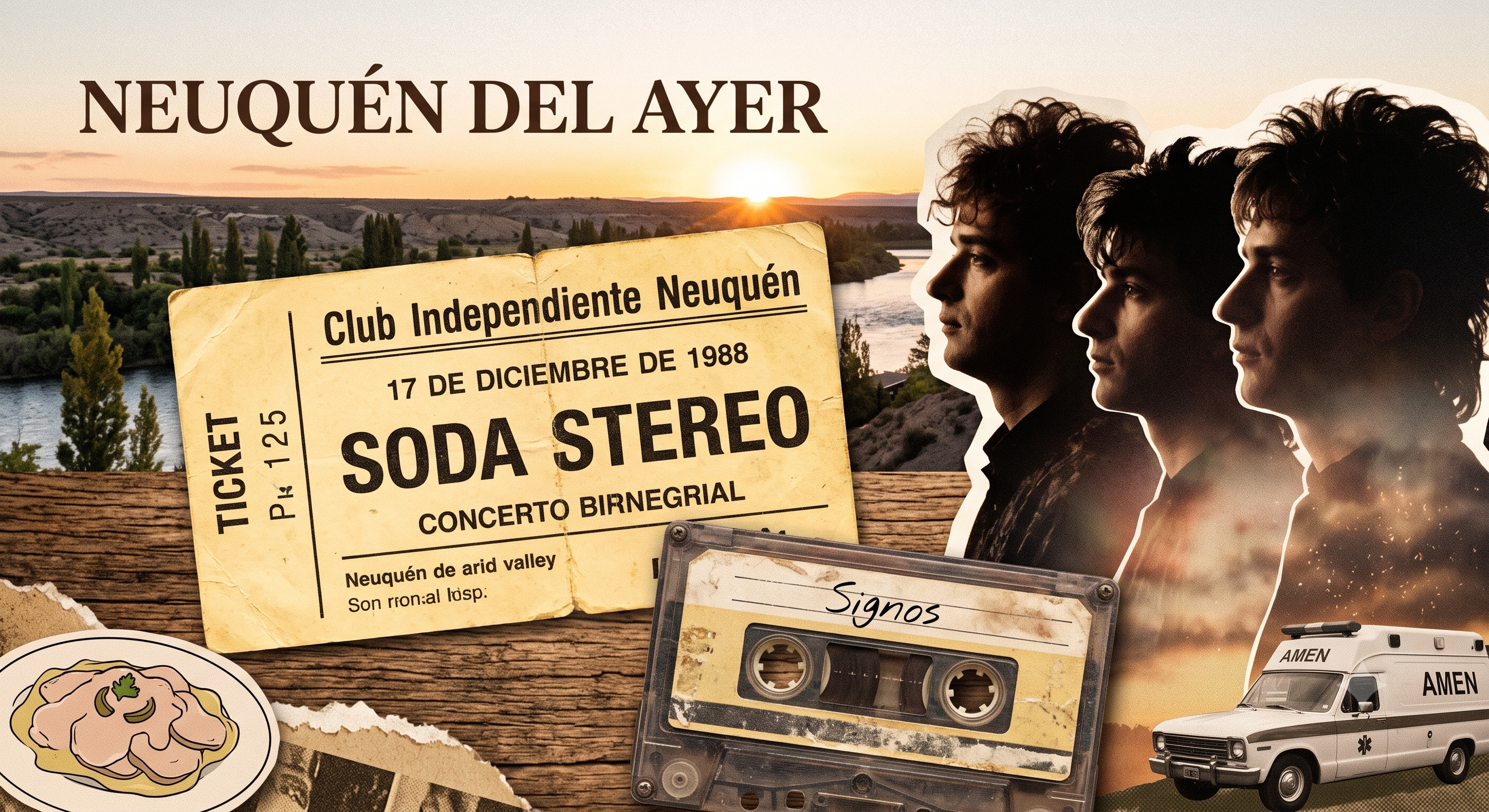 Neuquén del Ayer: El día que Soda Stereo hizo delirar a La Caldera y Cerati aprobó el vitel tonné