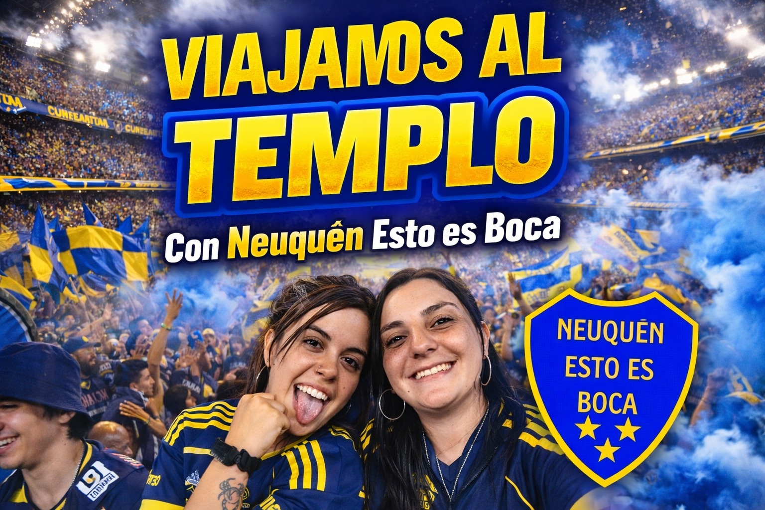 Viajar con la pasión a cuestas: la mística familiar de "Neuquén Esto es Boca" y el sueño de La Bombonera